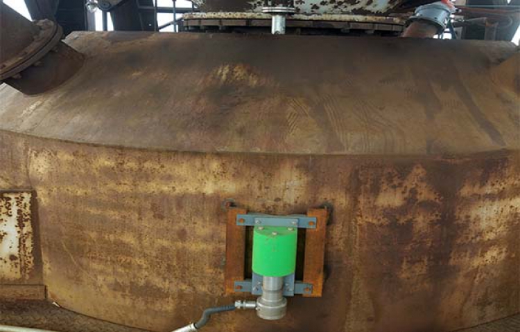 Na-22放射性?xún)x表高爐爐頂料罐案例